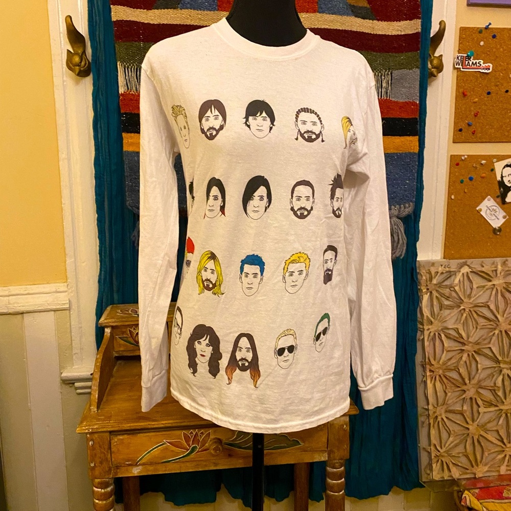 The Many Faces of Jared Leto Long Sleeve Tee